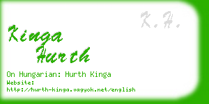 kinga hurth business card